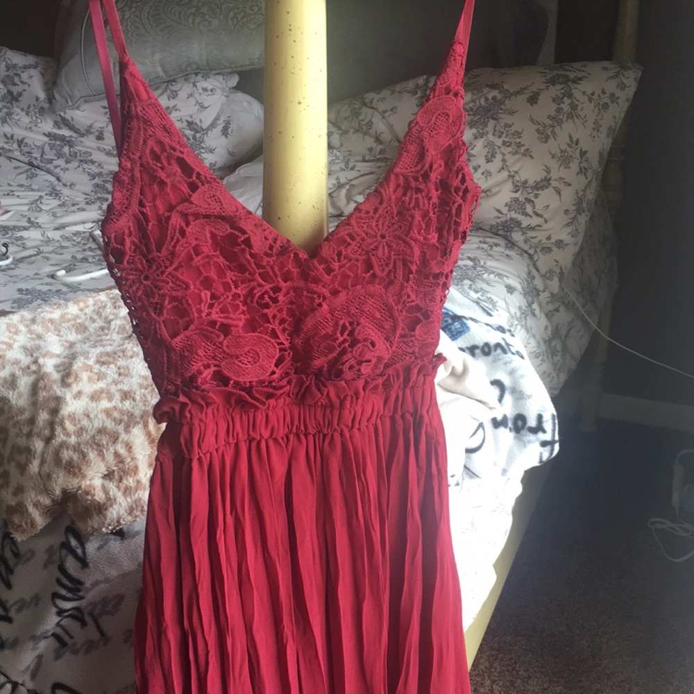 Cranberry red Maxi dress. Casual or formal!